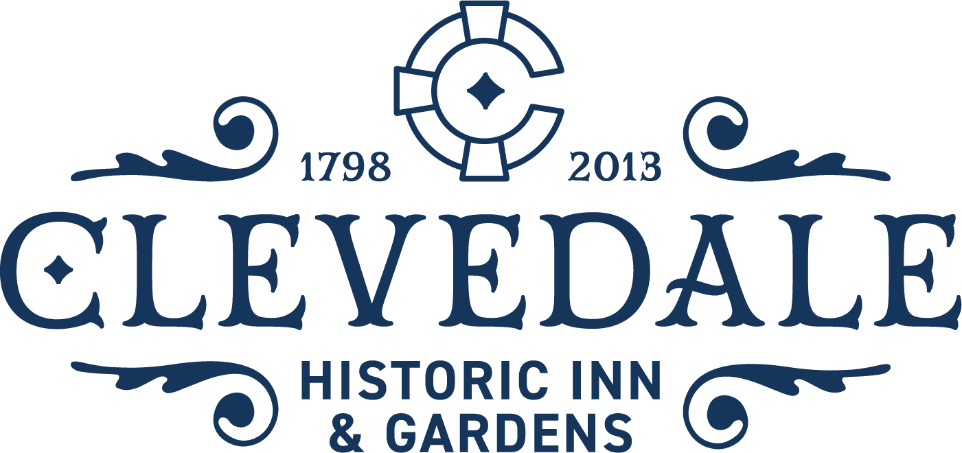 Clevedale Historic Inn and Gardens logo.