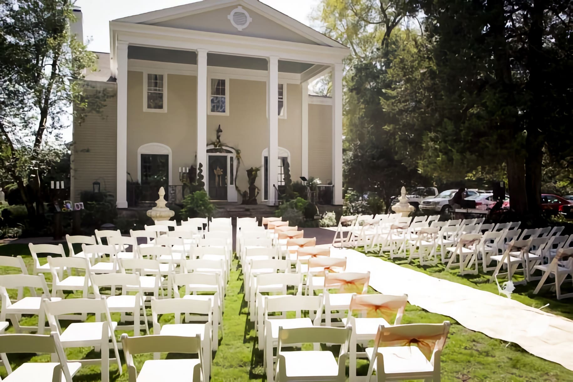Portico and Front Lawn Wedding
