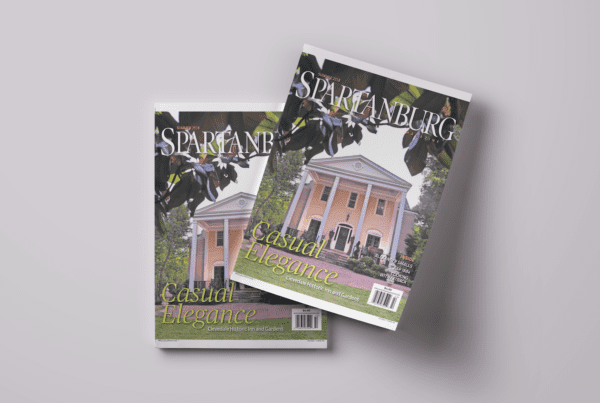 Clevedale Inn and Gardens featured on the cover of "Spartanburg Magazine"